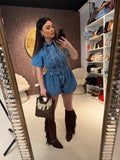 Completo Denim Lace Glam - R.a. Boutique