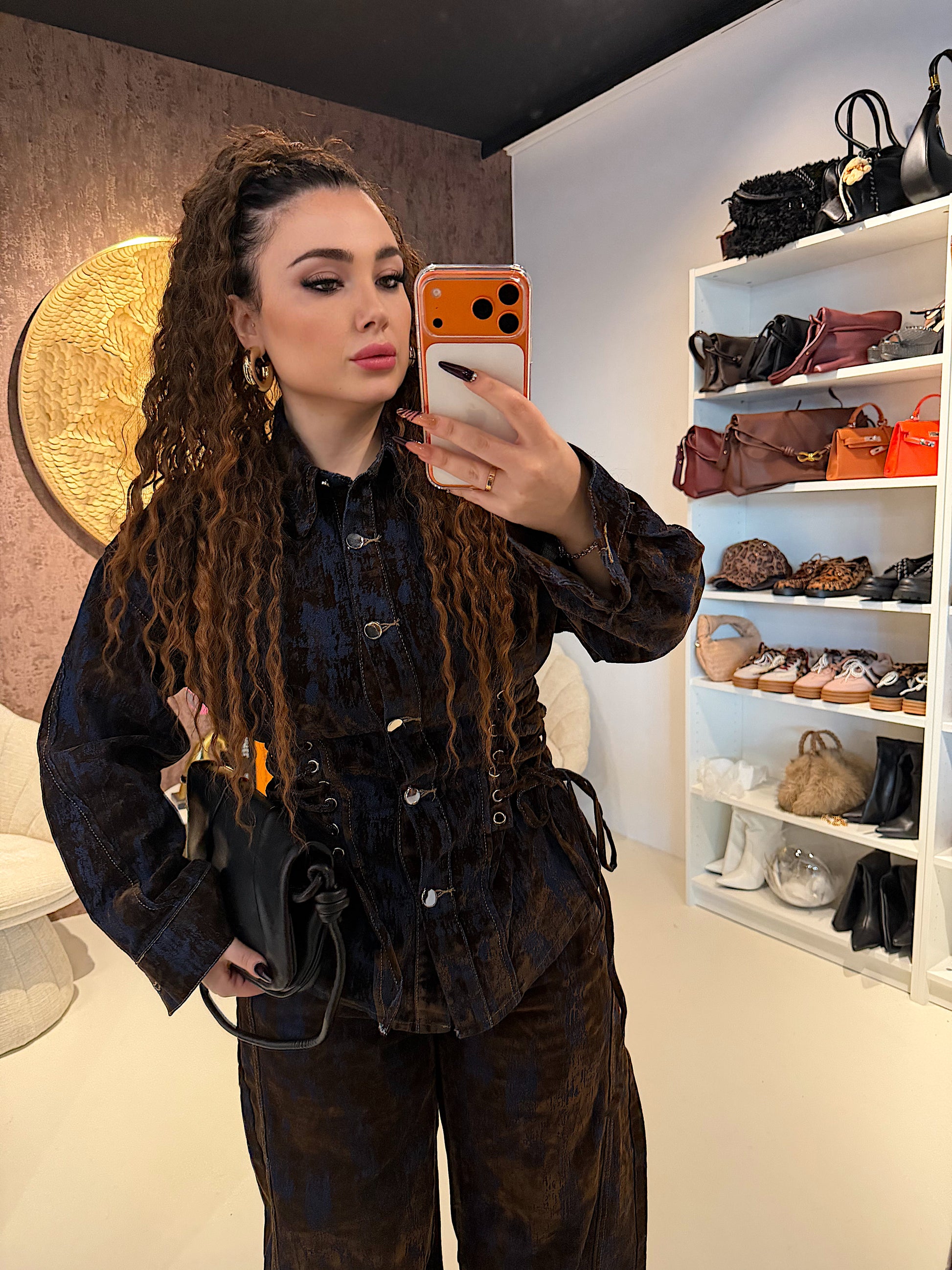 Completo Denim Corset Effect - R.a. Boutique