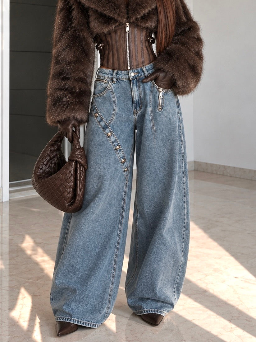 Jeans Balloon Zip Detail - R.a. Boutique