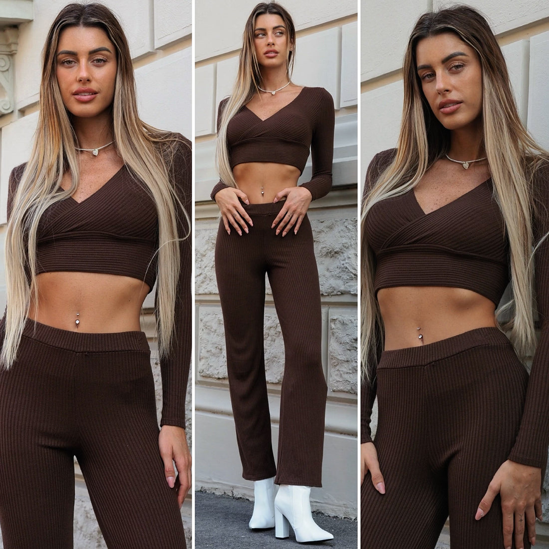 Completo casual/elegant choco - R.a. Boutique 