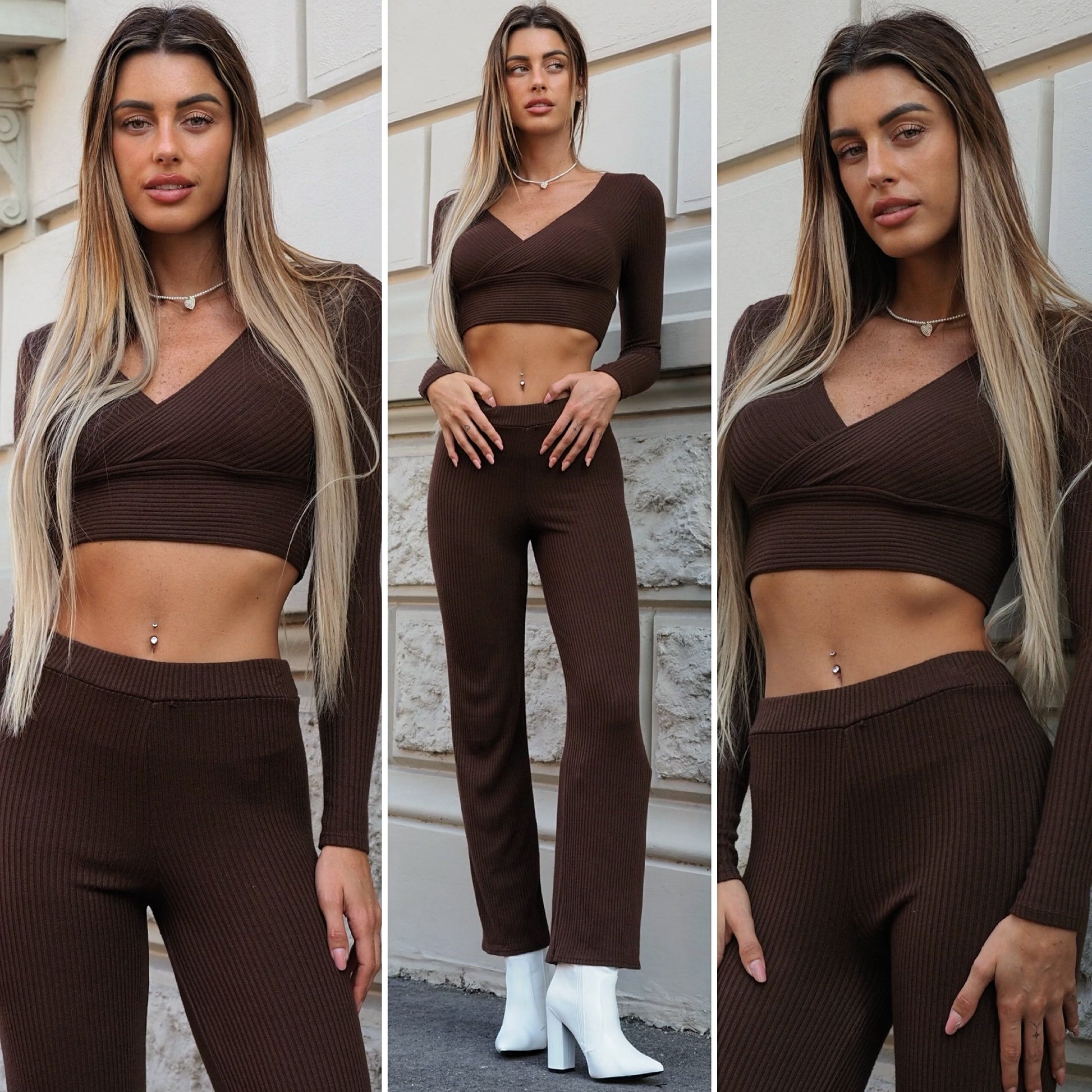 Completo casual/elegant choco - R.a. Boutique 