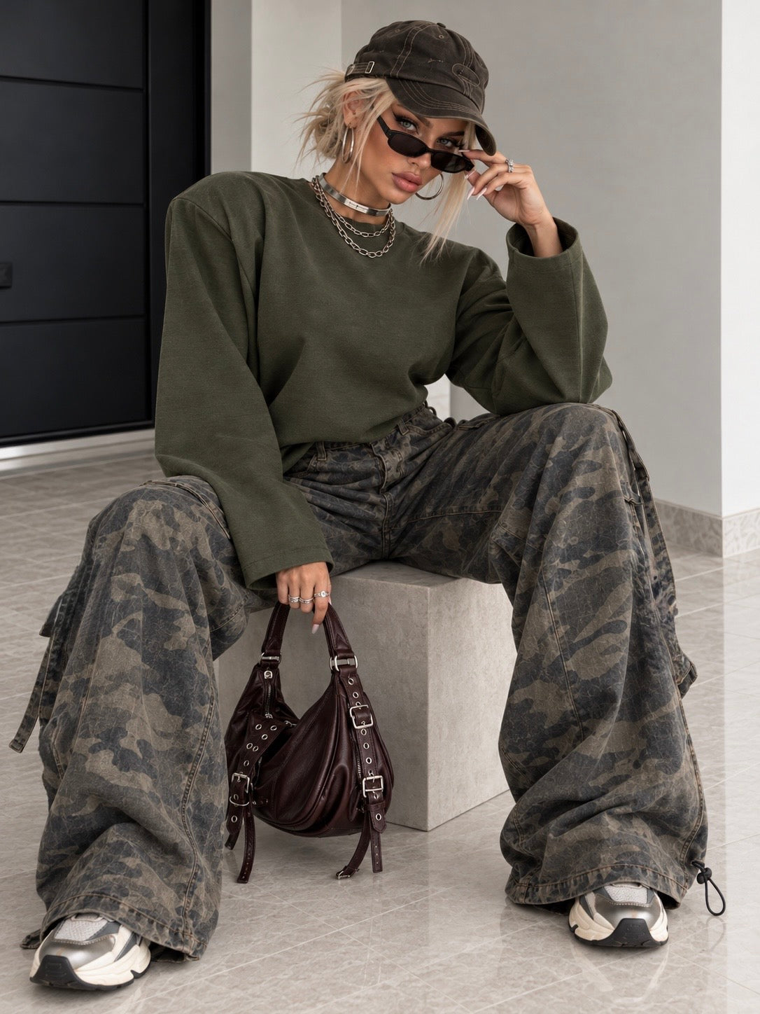 Maglia Army Icon con Spalle Imbottite – Verde Militare - R.a. Boutique
