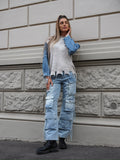 Maglione over con dettaglio in jeans - R.a. Boutique 