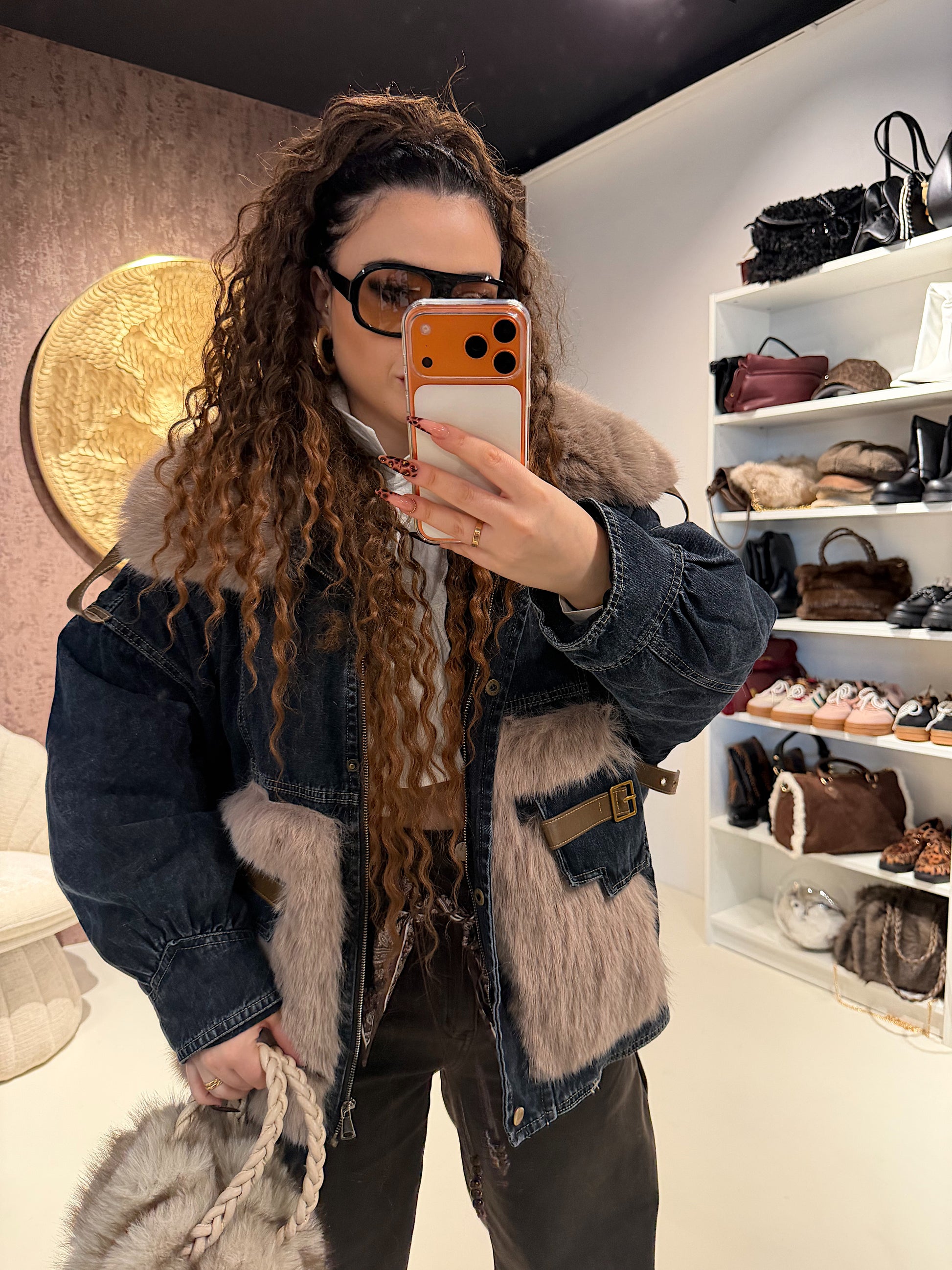 Giaccone Denim Luxury Fur - R.a. Boutique