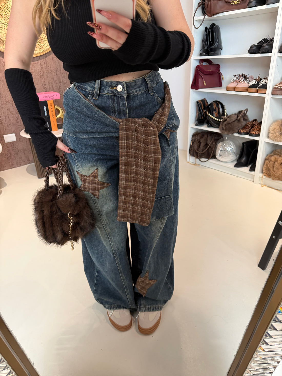 Jeans Street Style con Fascia Rimovibile - R.a. Boutique