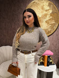 Maglione con perline e strass - R.a. Boutique