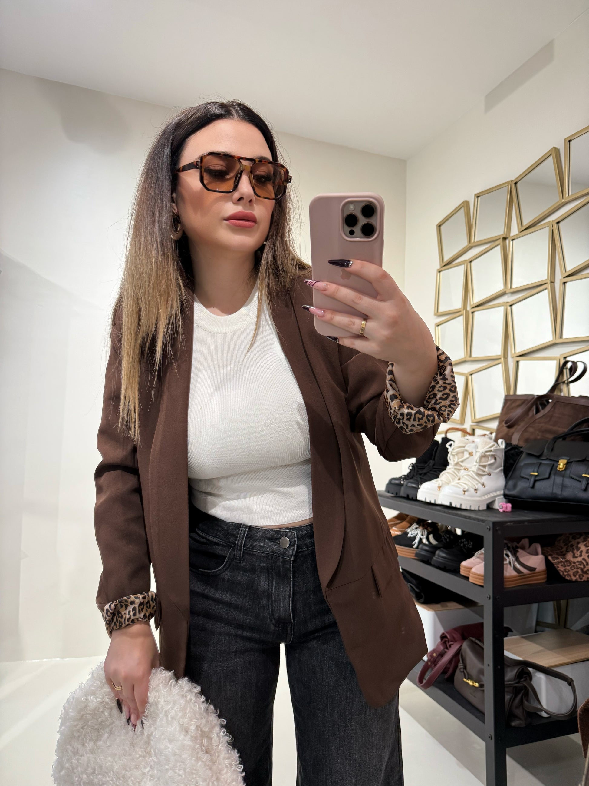 Giacca con fodera maculata - R.a. Boutique