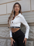 Camicia crop con cintura - R.a. Boutique 