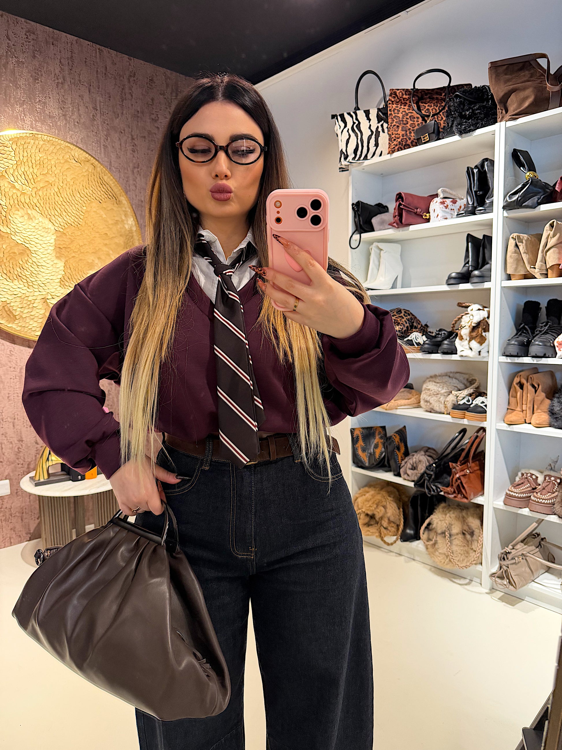 Maglioncino College Mood con camicia e cravatta - R.a. Boutique