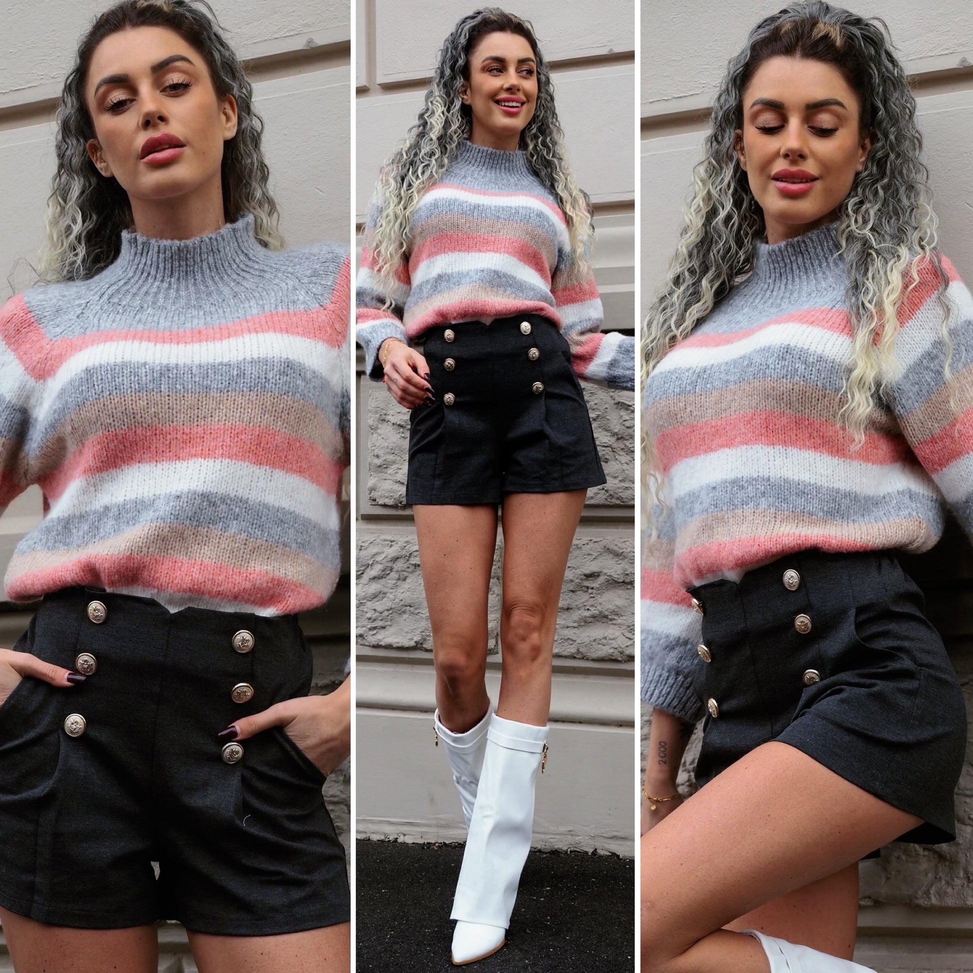 Maglione a righe - R.a. Boutique 