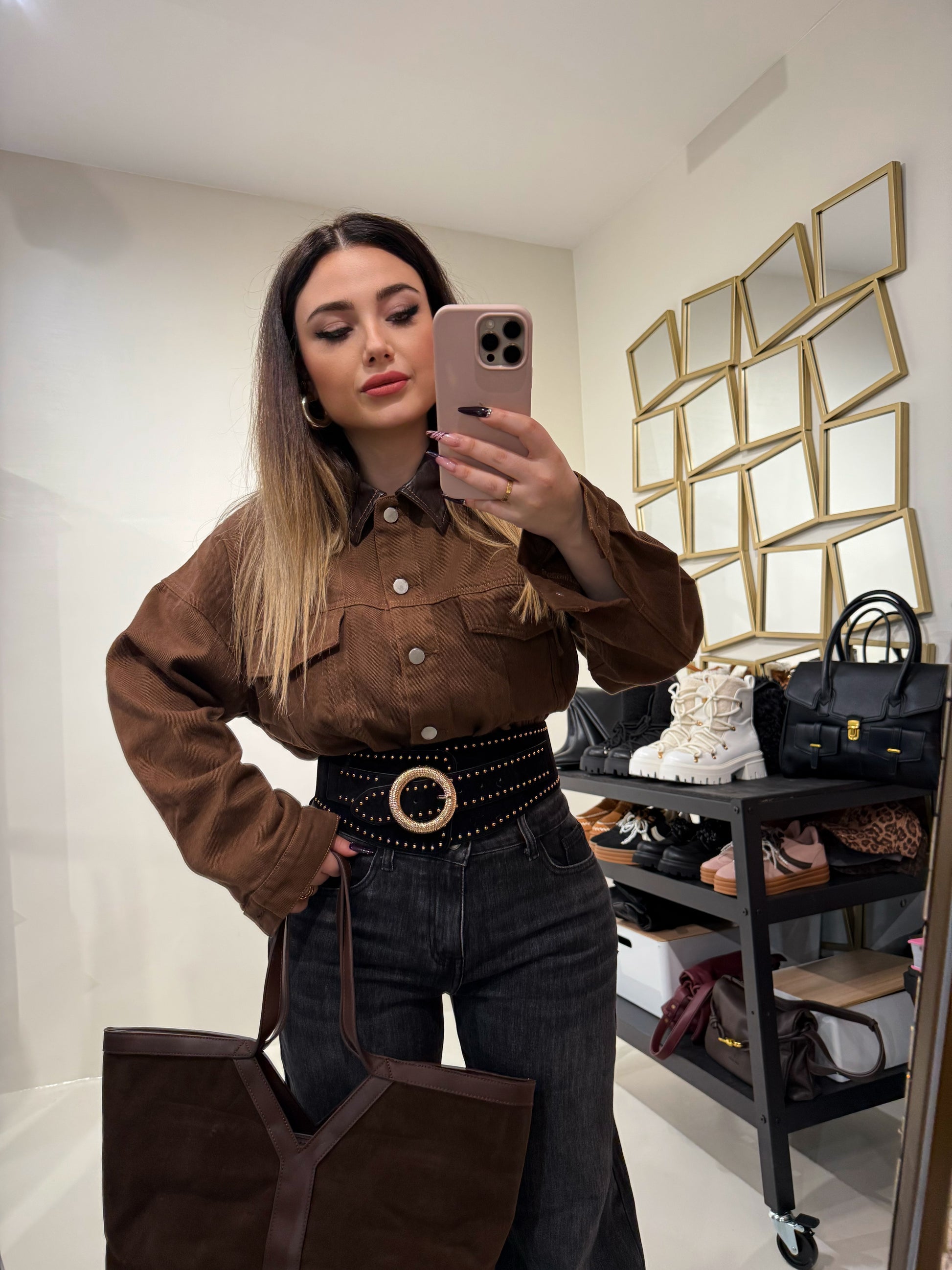 Giacca Autumn collo ecopelle - R.a. Boutique