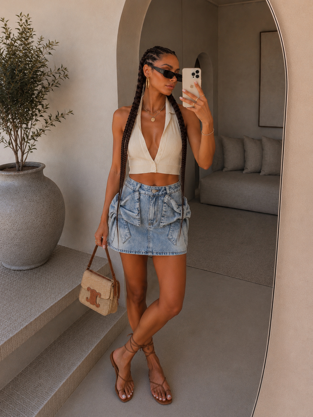 Gonna Denim Fiocco - R.a. Boutique