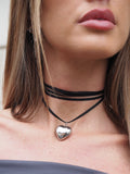 Collana con laccio e cuore - R.a. Boutique 