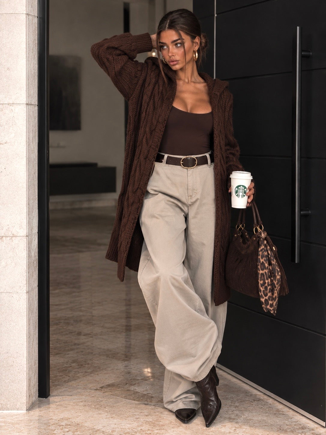 Pantalone Palazzo Beige con Cintura - R.a. Boutique