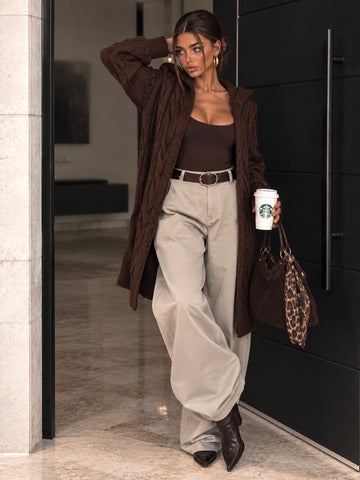 Pantalone Palazzo Beige con Cintura - R.a. Boutique