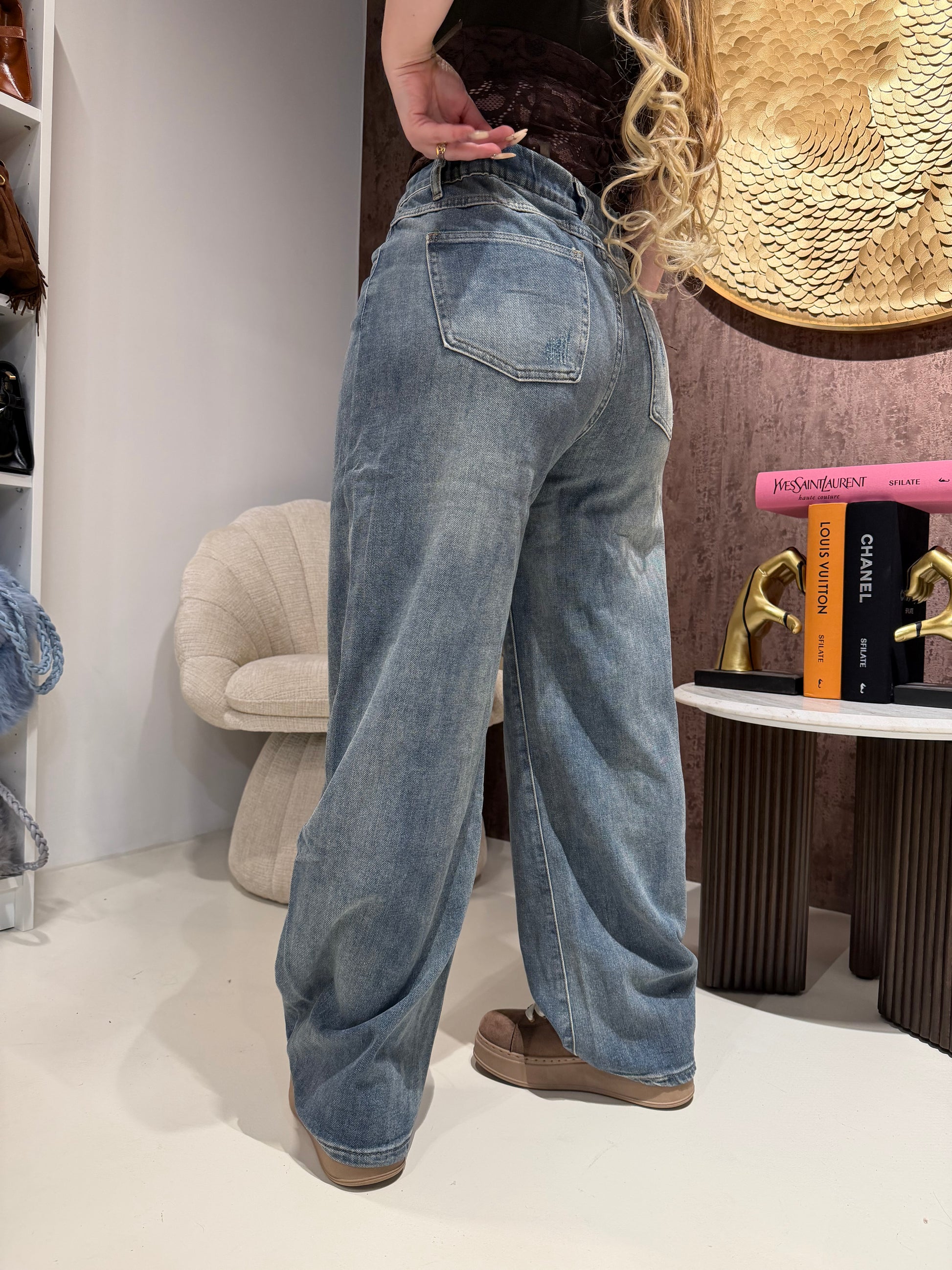 Jeans con Strappi e elastico - R.a. Boutique