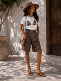 Bermuda Leopard con elastico - R.a. Boutique