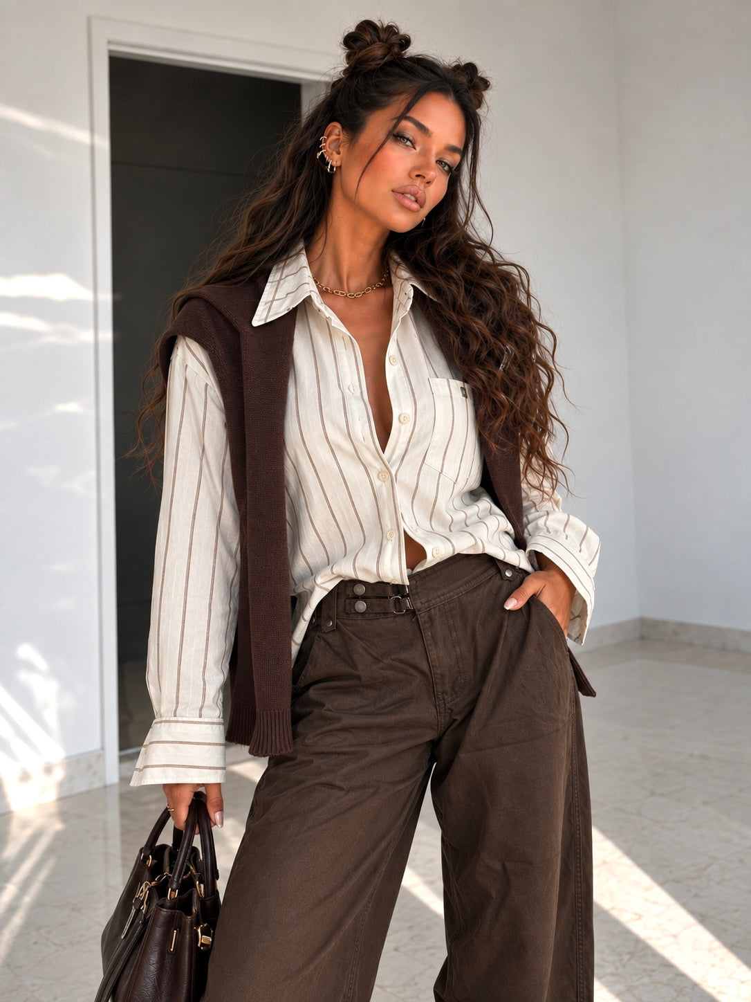 Camicia Soft Stripes con Coprispalle - R.a. Boutique