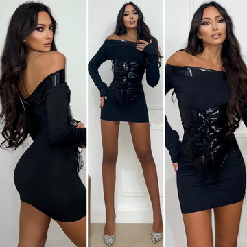 Abito con bustier in vinile - R.a. Boutique 