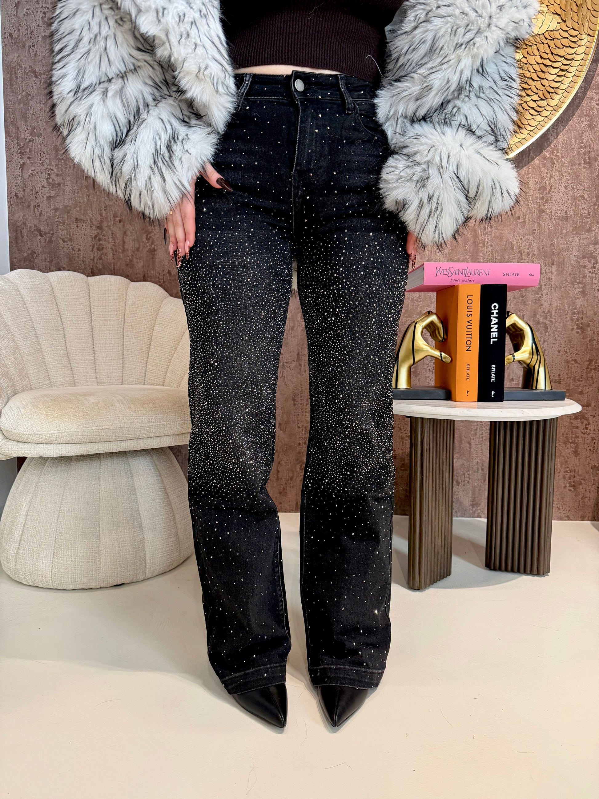 Jeans con brillantini Moon - R.a. Boutique