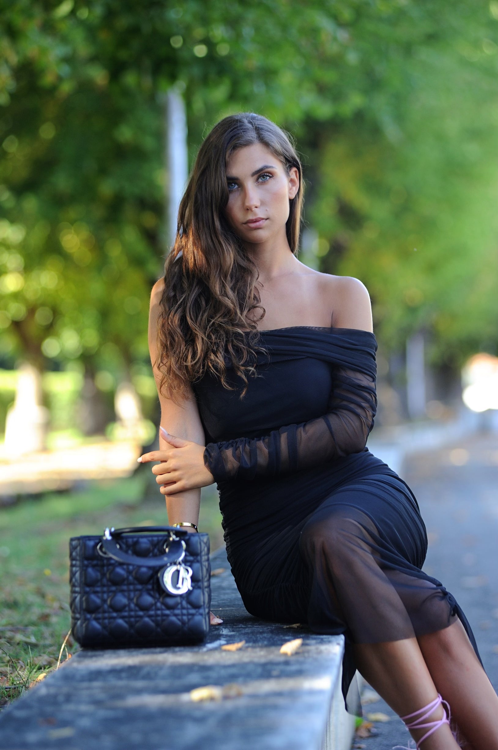 Abito midi monospalla in velo - R.a. Boutique 