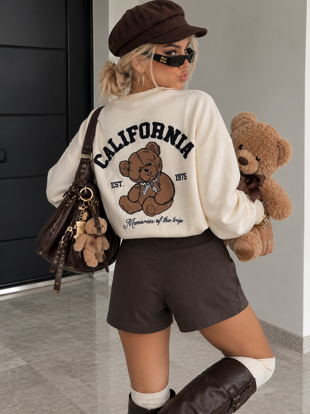 Maglioncino California Teddy Panna - R.a. Boutique
