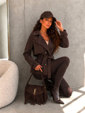 Giacca Suede Belt Chic - R.a. Boutique