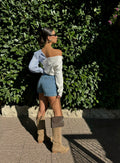 Gonna cargo in jeans con tasche - R.a. Boutique 