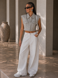 Gilet Denim Strass Glow - R.a. Boutique