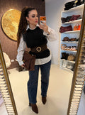 Camicia con pull-over e strass - R.a. Boutique