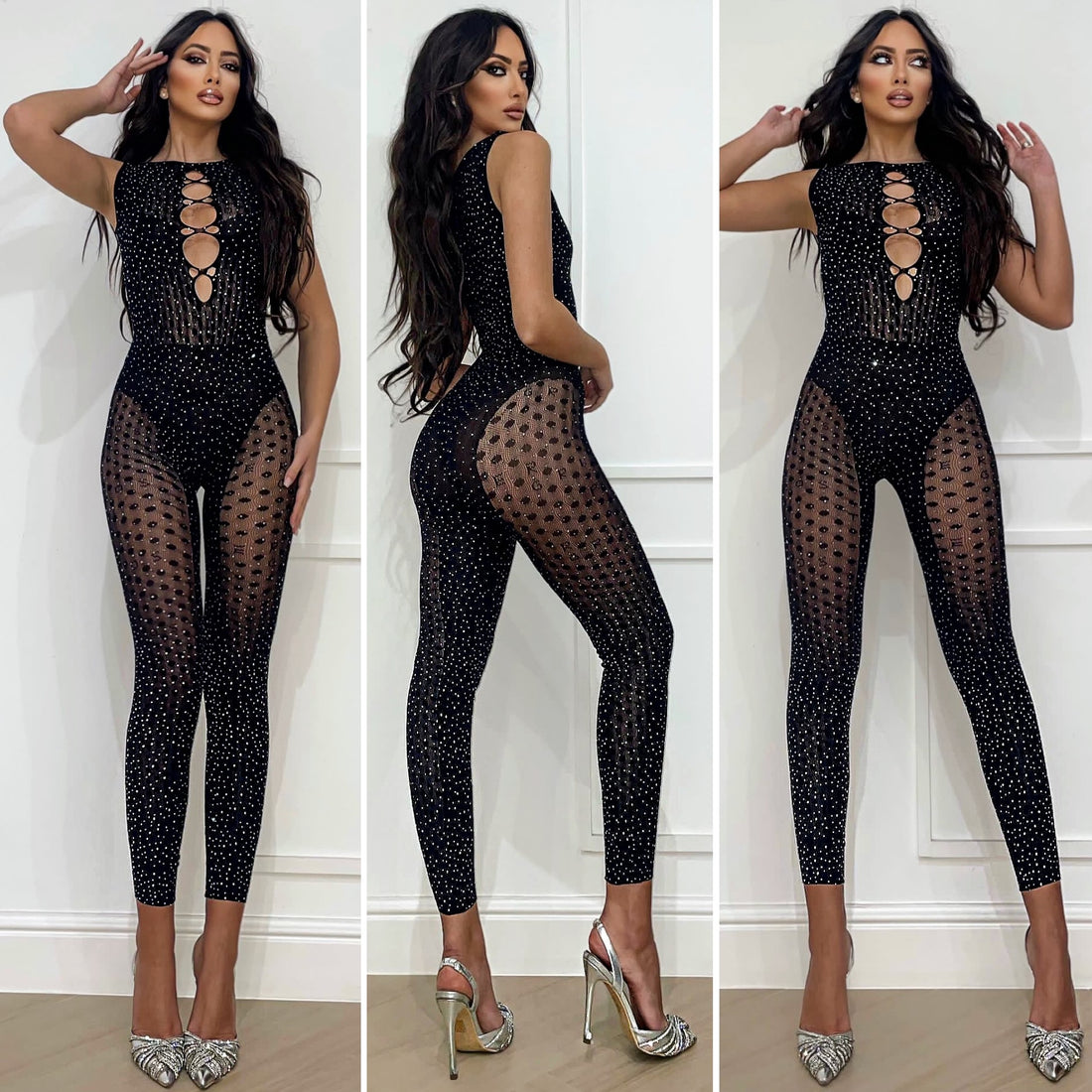 Tuta gioiello nera - R.a. Boutique 