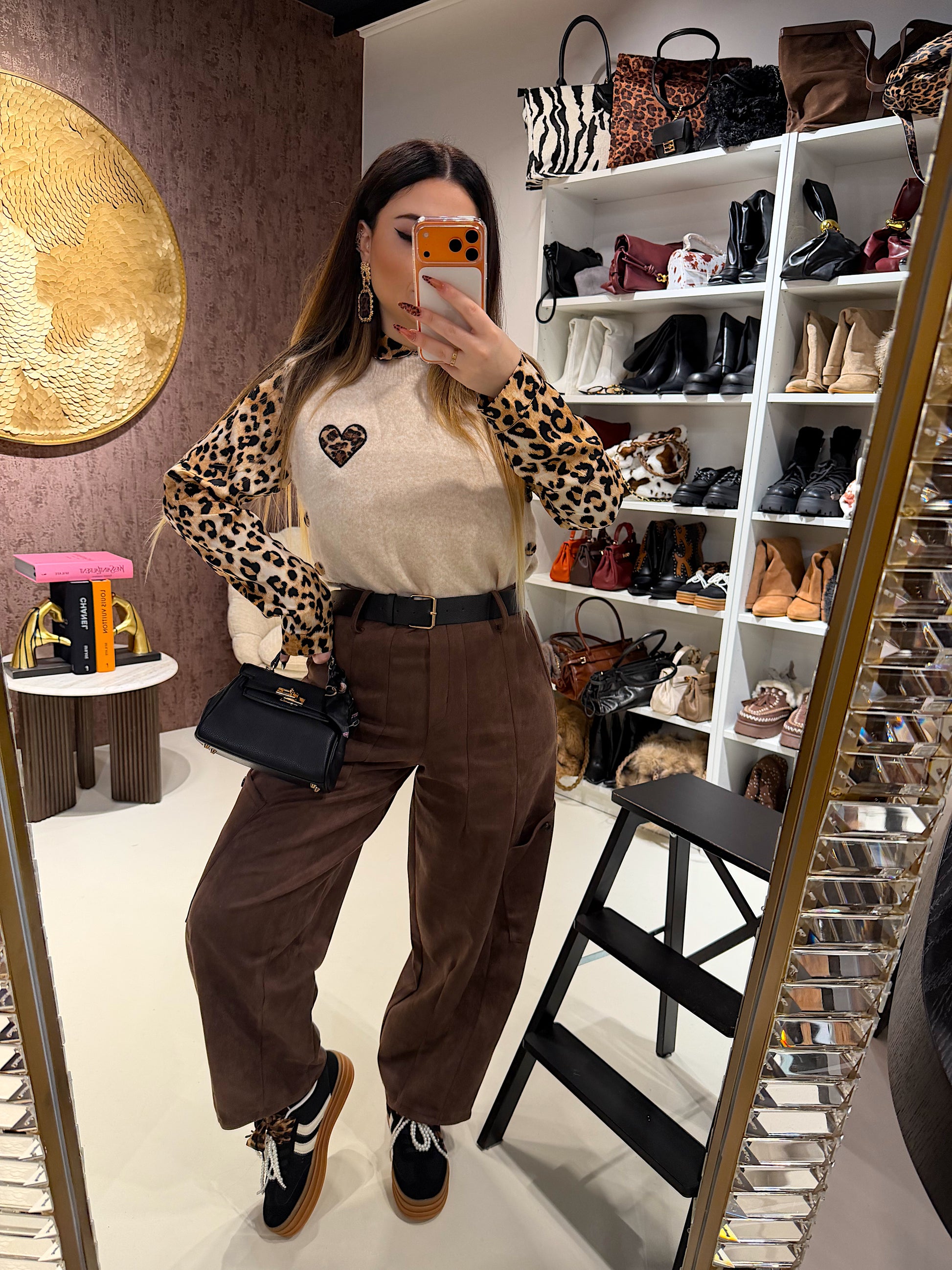 Gilet con cuore maculato i bottoni laterali - R.a. Boutique