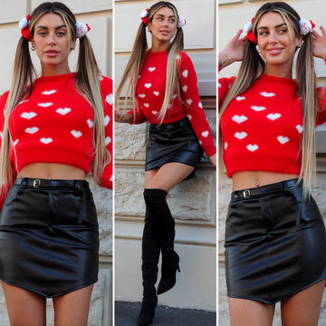 Maglioncino morbidissimo con cuori - R.a. Boutique 