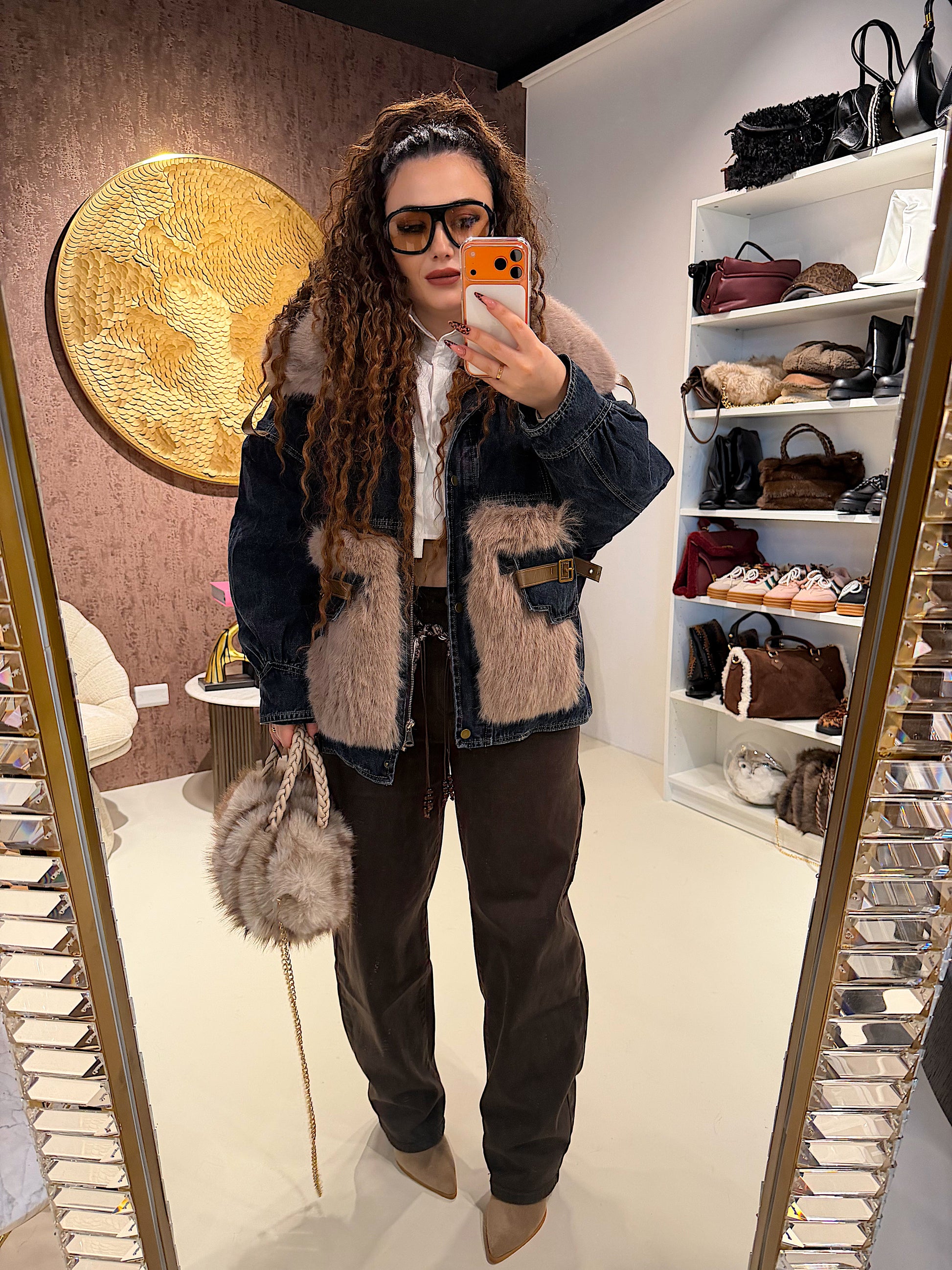 Giaccone Denim Luxury Fur - R.a. Boutique