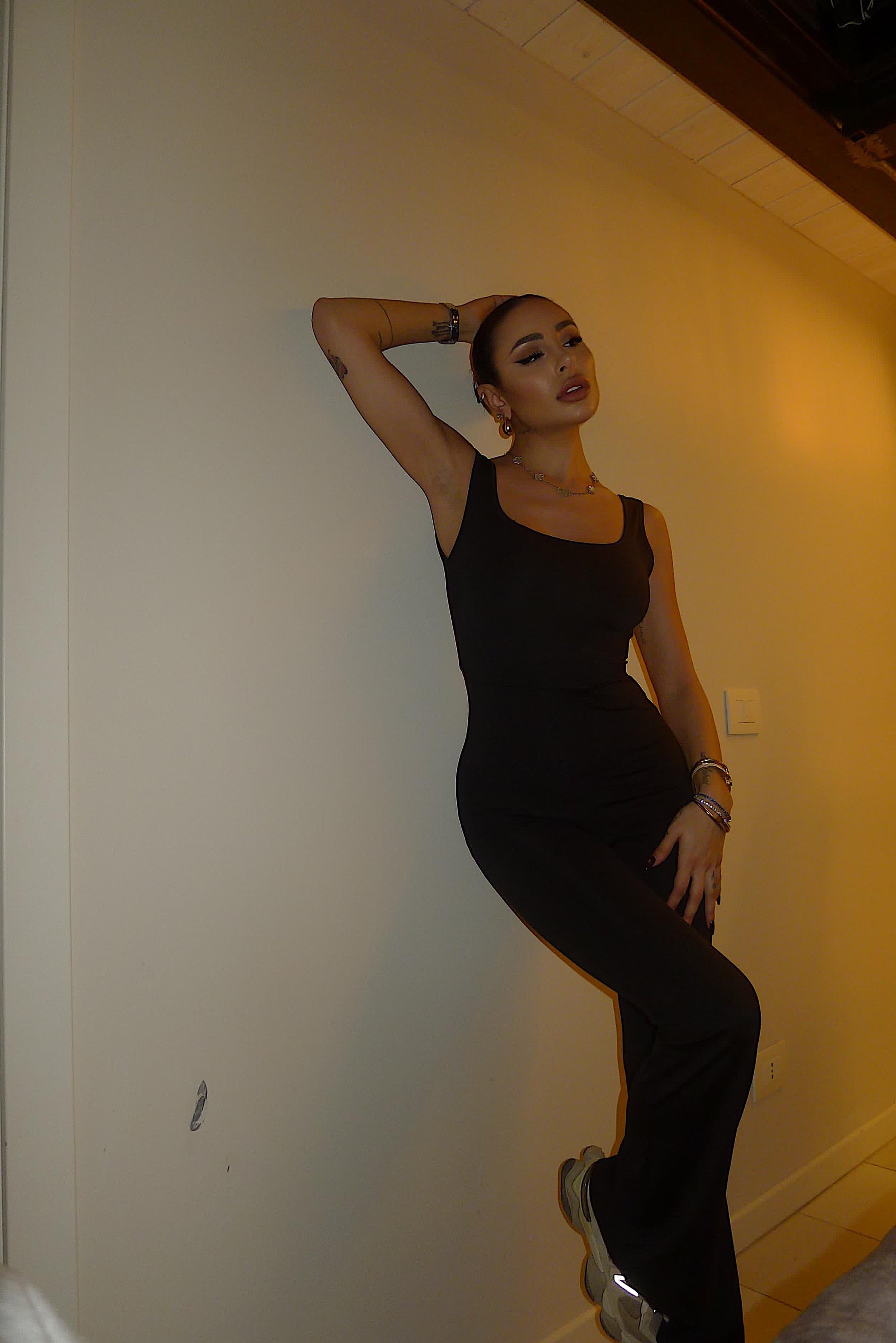 Tuta nera push up - R.a. Boutique