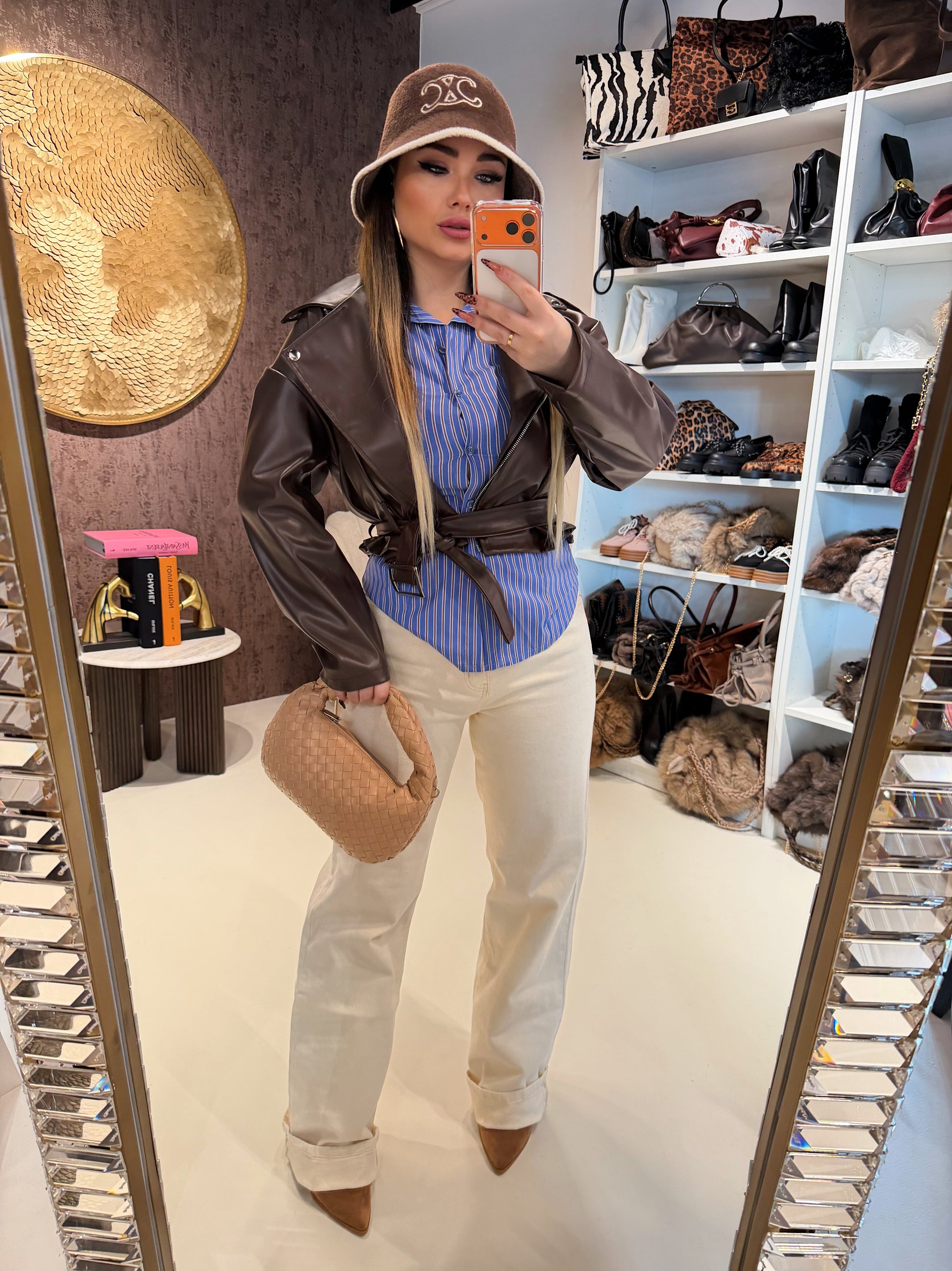 Camicia celeste a righe - R.a. Boutique