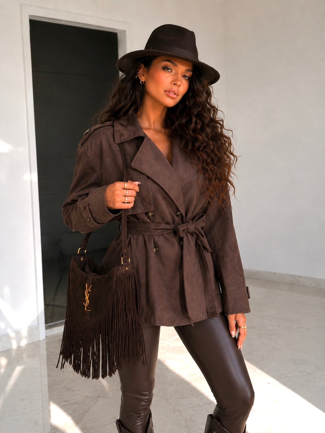 Giacca Suede Belt Chic - R.a. Boutique
