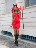 Abito in raso rosso ( Diavolo Halloween) - R.a. Boutique 