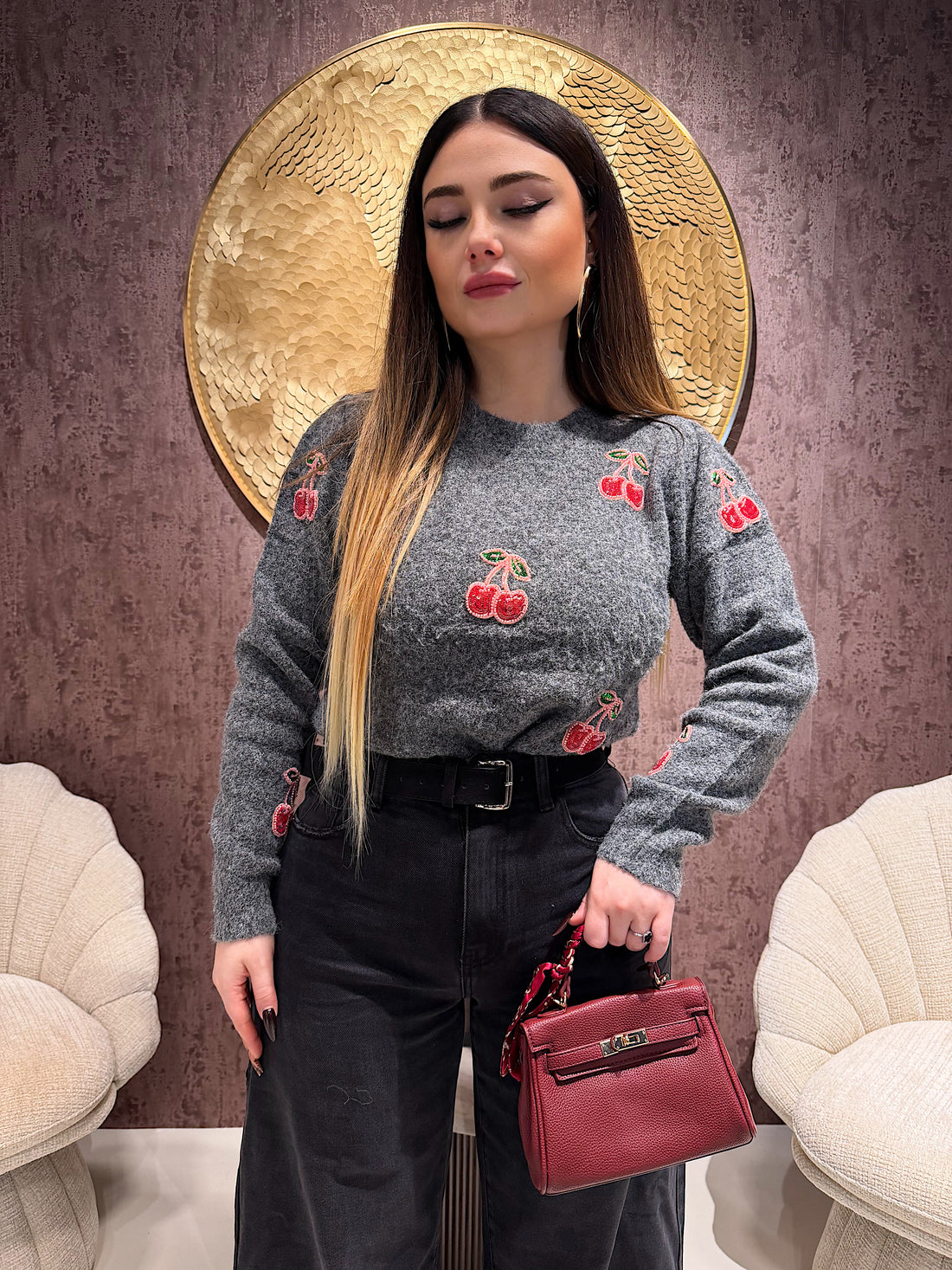 Maglione Sweet Cherry - R.a. Boutique