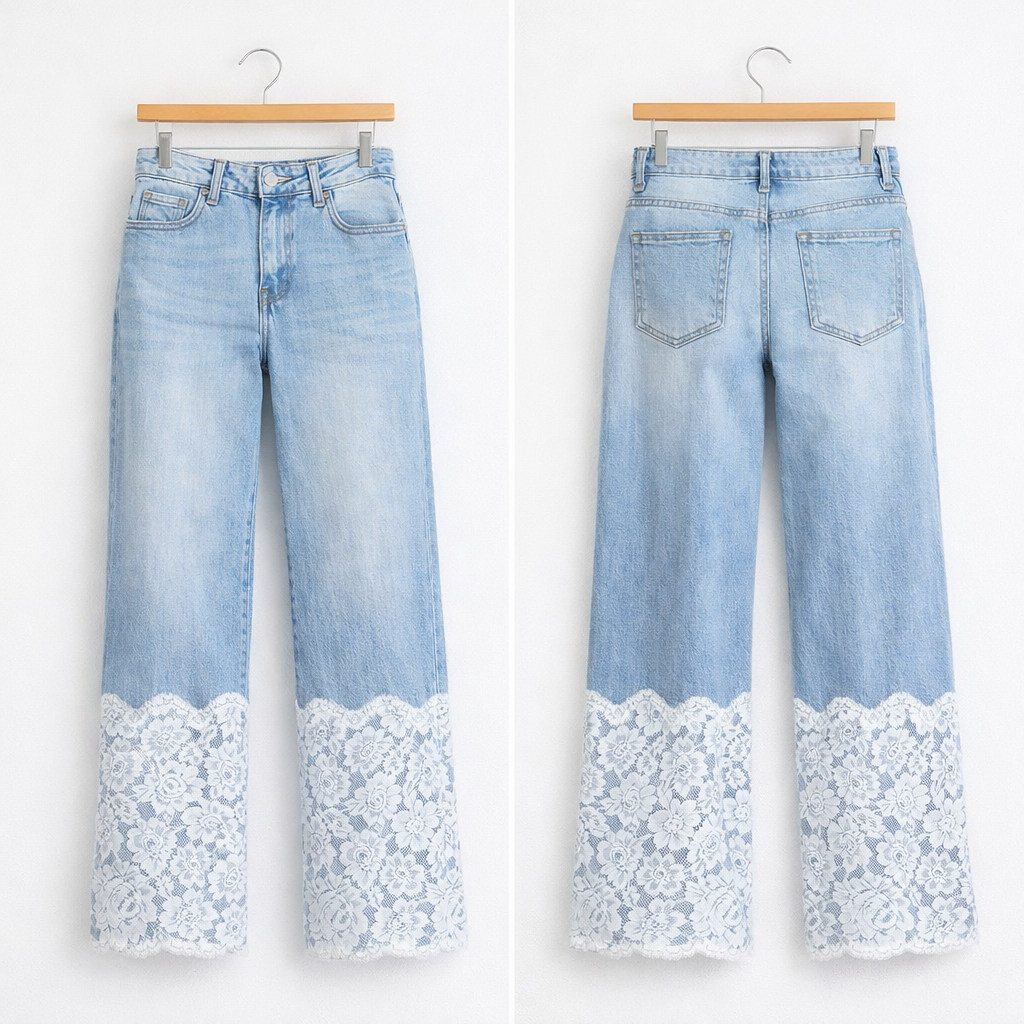 Jeans Bloom con pizzo - R.a. Boutique
