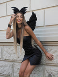 Abito in raso nero - R.a. Boutique 