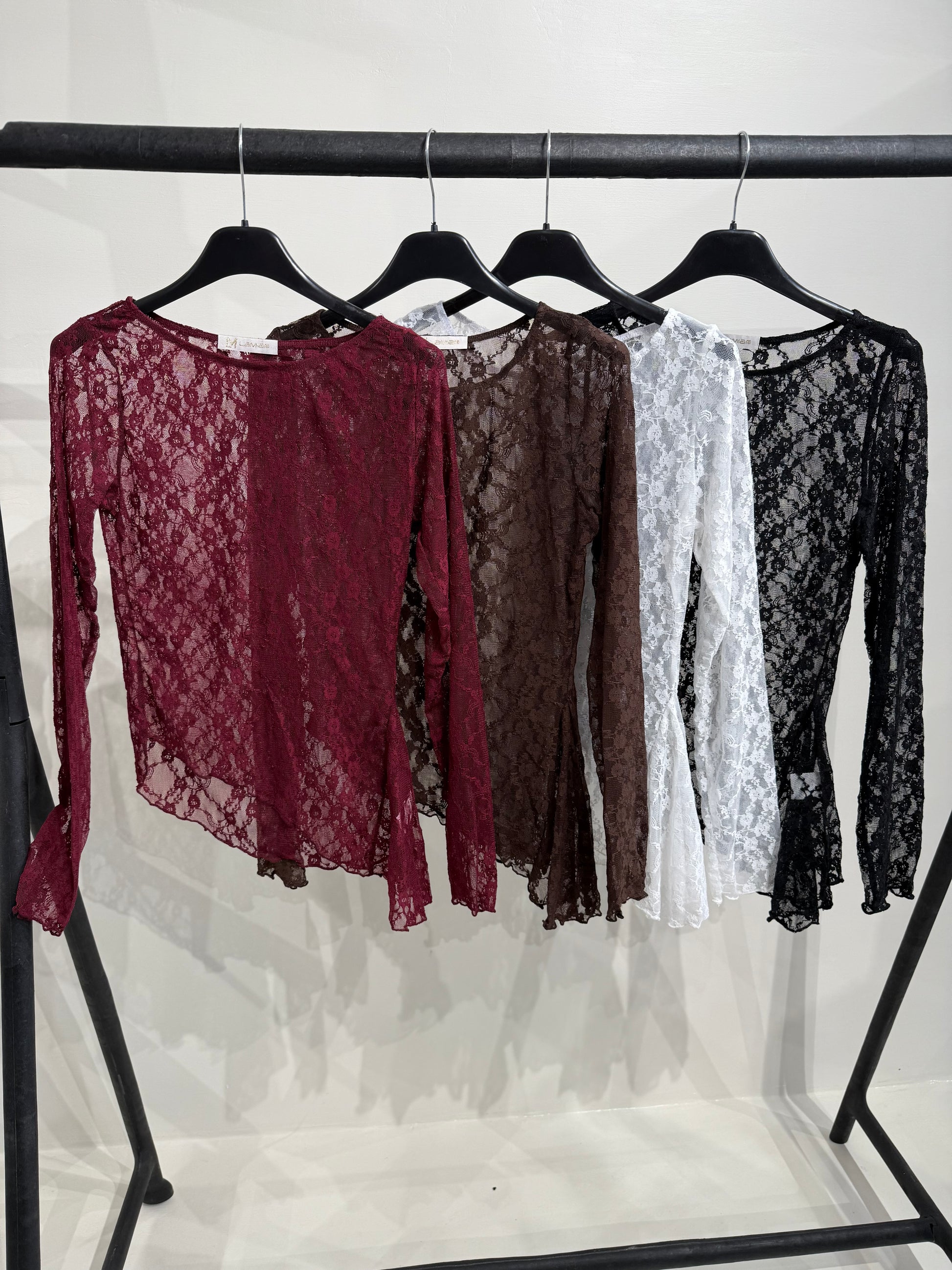 Maglia in pizzo obliqua - R.a. Boutique