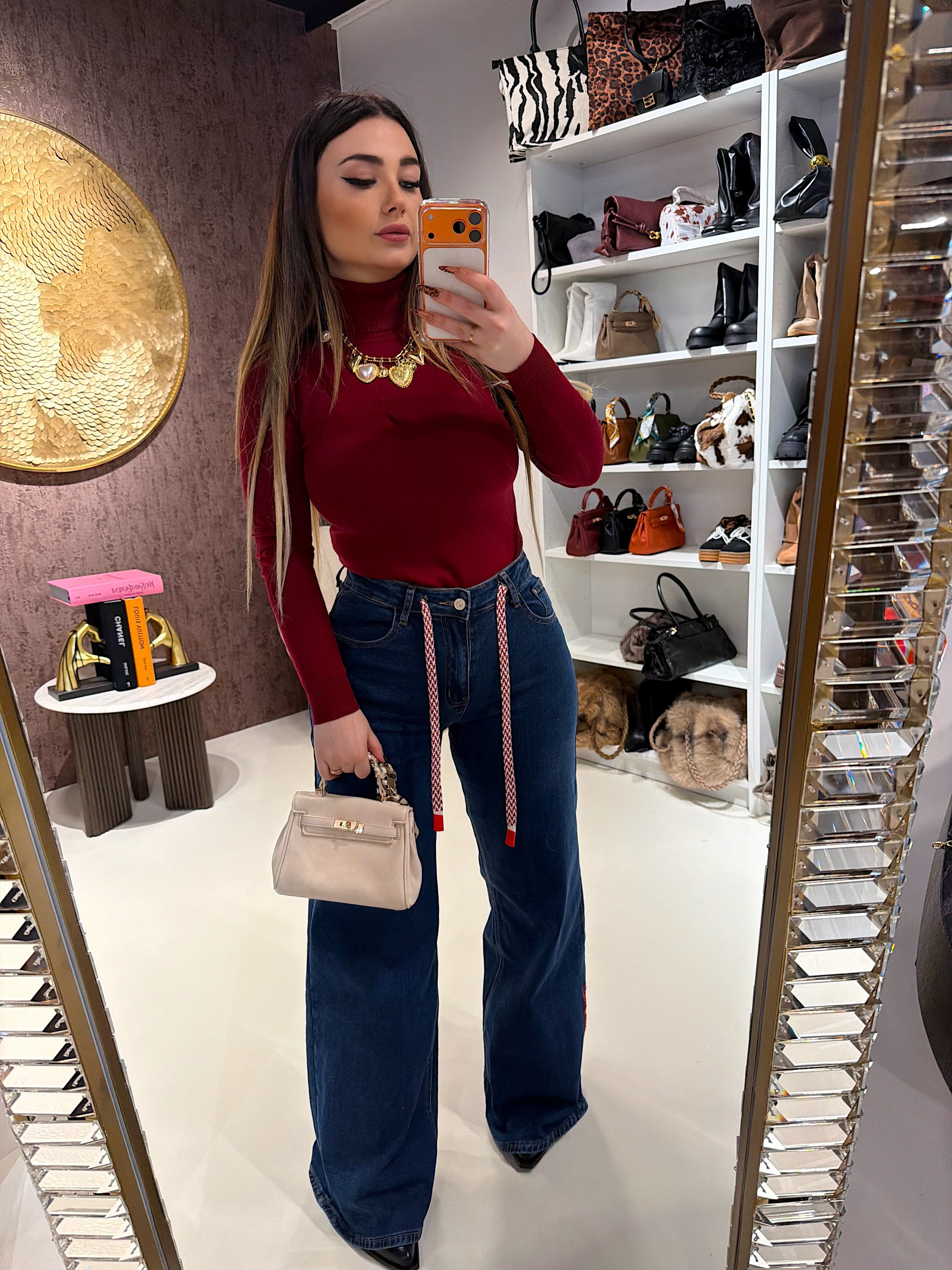 Jeans love con ricami - R.a. Boutique