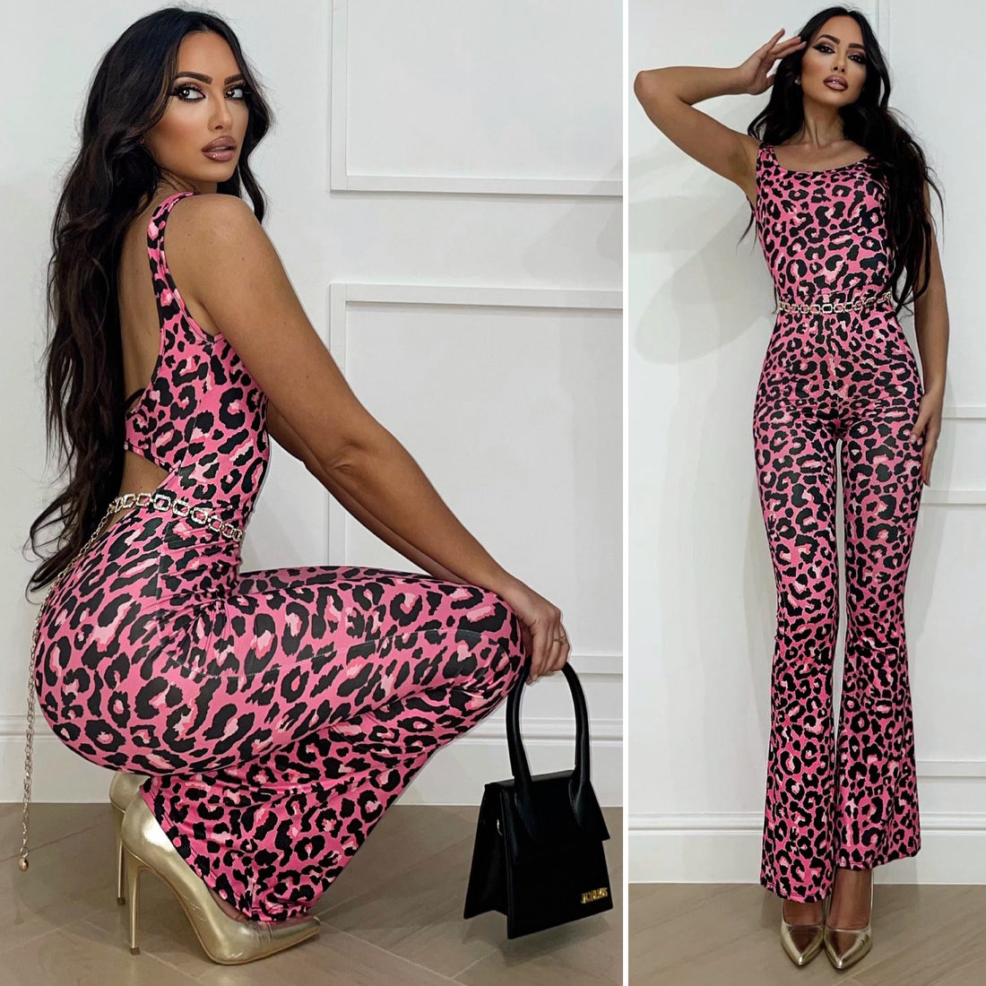 Tuta animalier fuxia push up - R.a. Boutique 