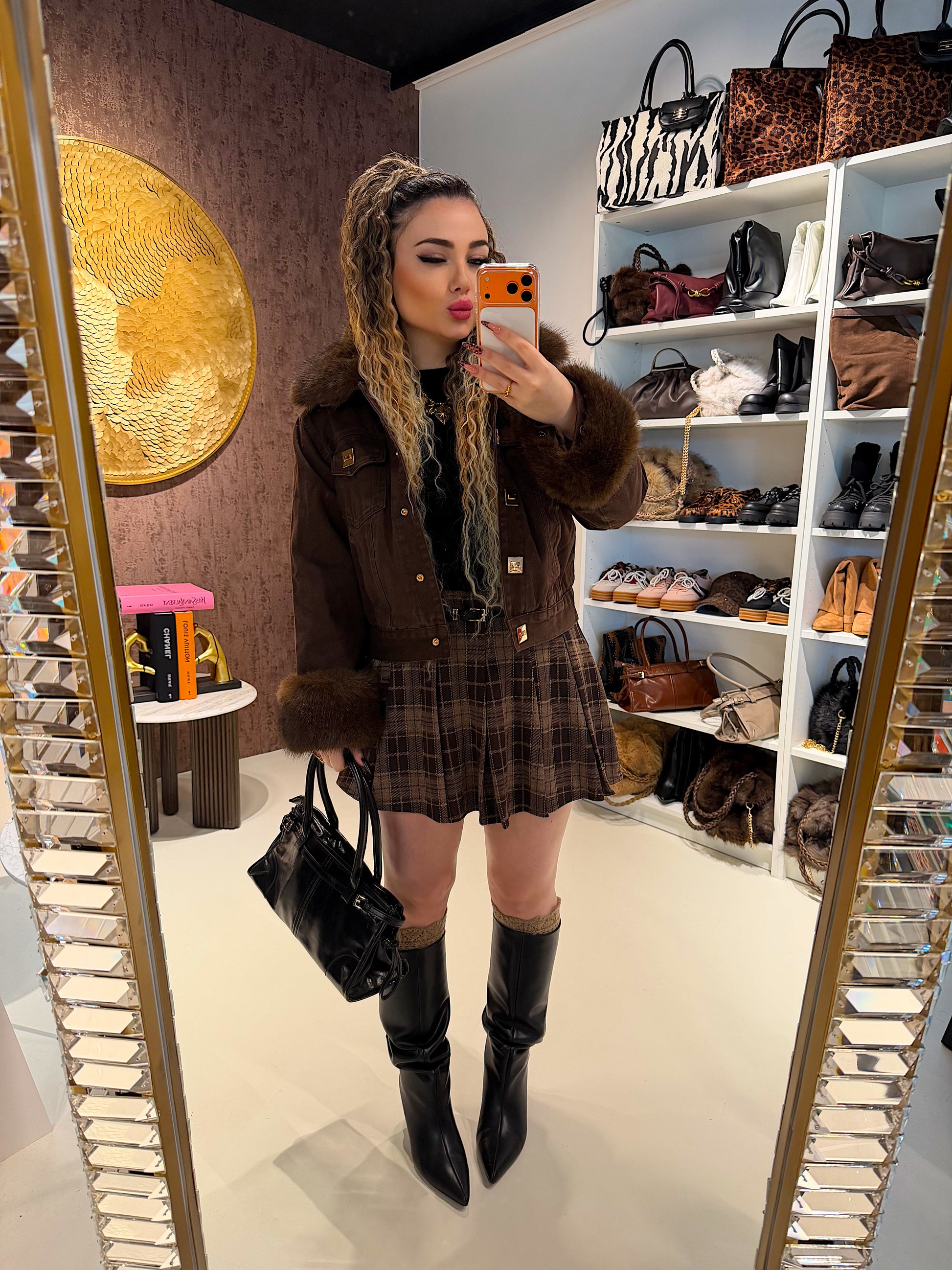 Giacca Denim Luxury Fur - R.a. Boutique