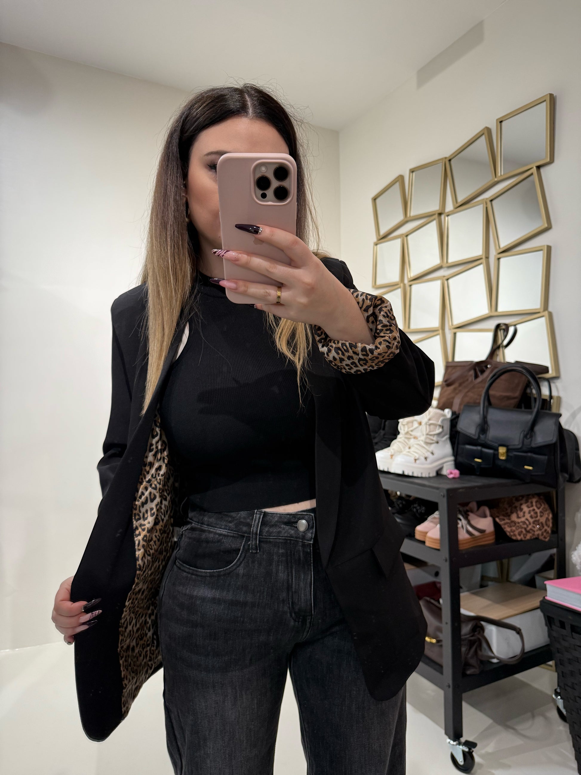 Giacca con fodera maculata - R.a. Boutique