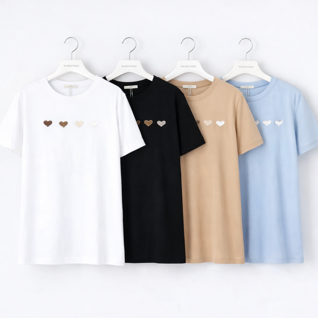 T-shirt Cuori Minimal - R.a. Boutique