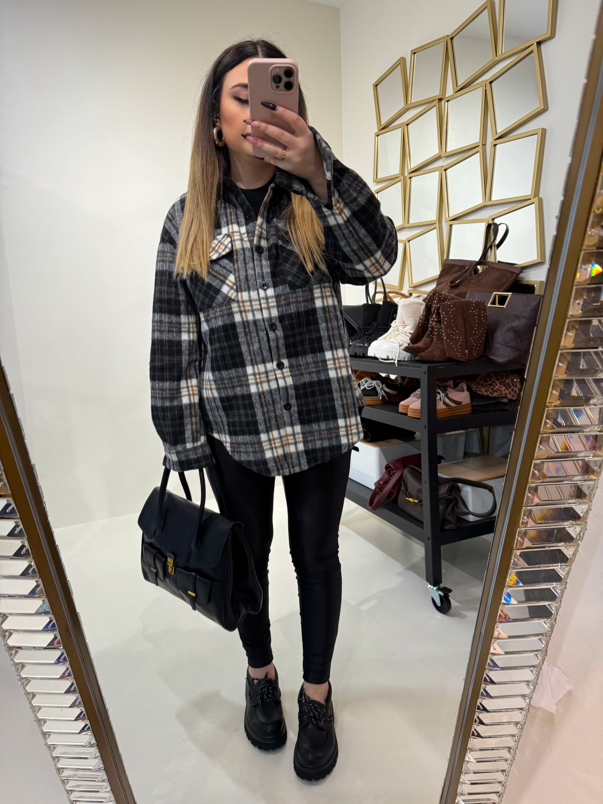 Camicia Oversize in Flanella a Quadri - R.a. Boutique