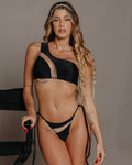 Bikini con trasparenze  nero - R.a. Boutique 