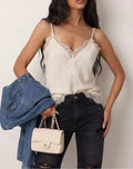 Canotta con dettaglio pizzo - R.a. Boutique
